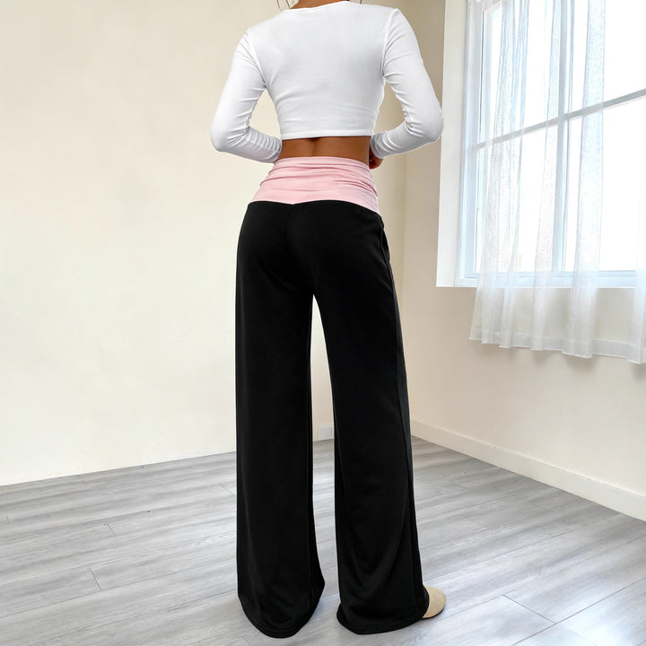 Damen Hochwertige Sporthose mit weitem Bein und Miditaille Drune