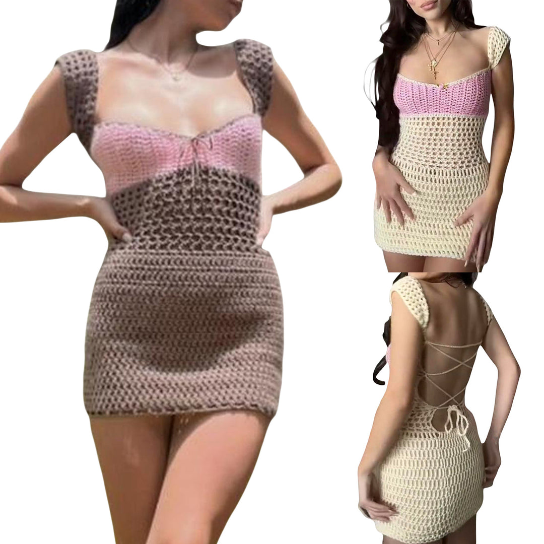 Damen Häkelkleid mit innovativem Muster Drune