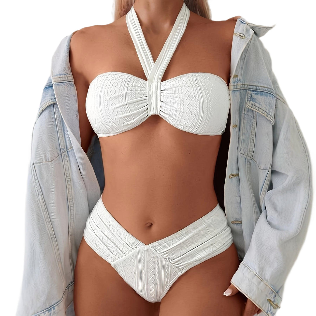 Damen Bandeau-Bikini mit innovativem Wickel-Design und figurschmeichelndem Schnitt Drune