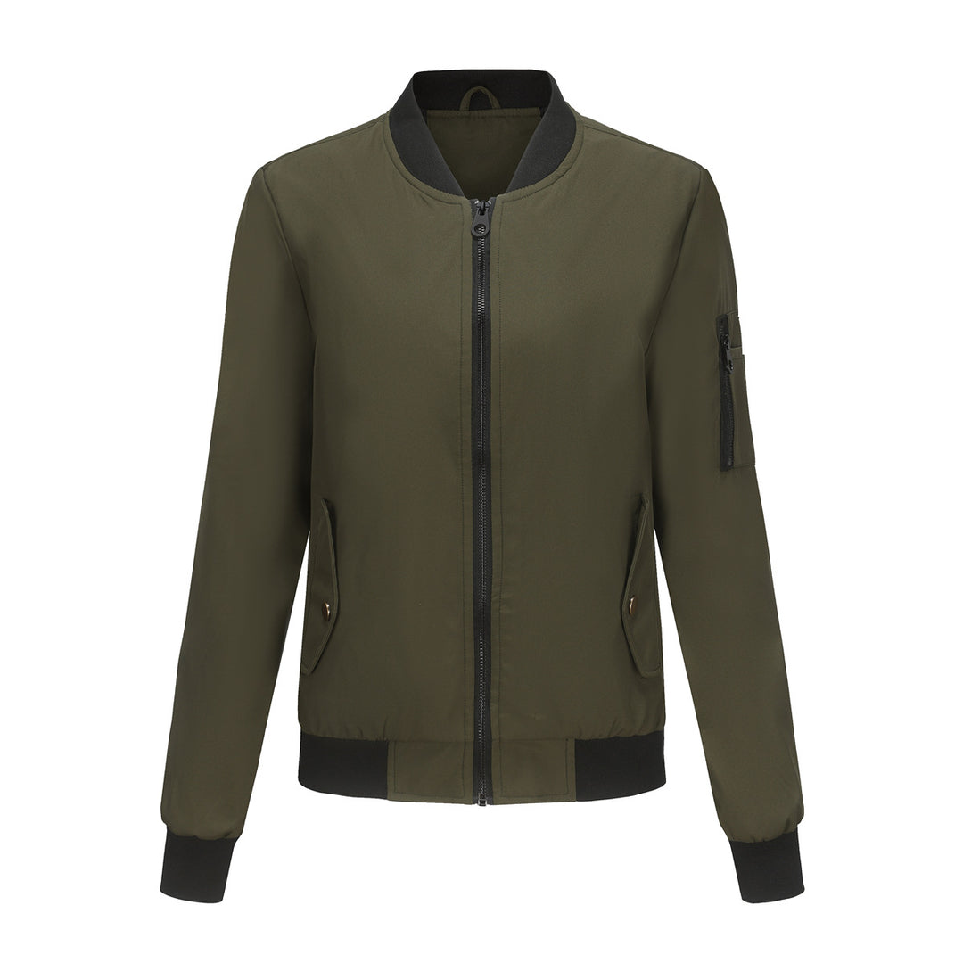Damen nan leichte Bomberjacke mit Ärmeltasche, kontrastbündchen und sportiver Passform Drune