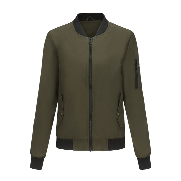 Damen nan leichte Bomberjacke mit Ärmeltasche, kontrastbündchen und sportiver Passform Drune