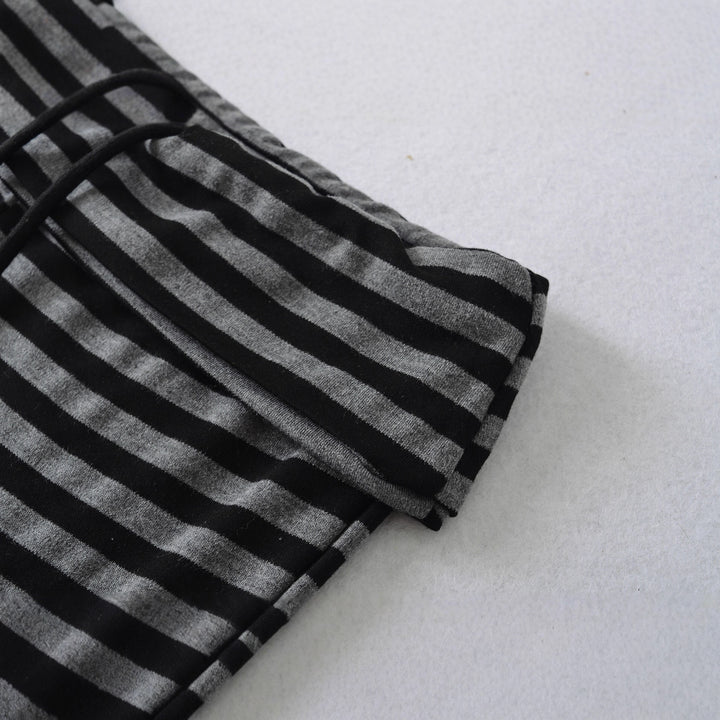 Damen Hochbundige Schlaghose mit gestreiftem Design Drune