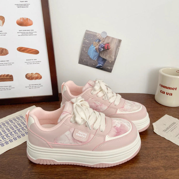 Damen Trendige Plateau-Sneaker mit komfortabler Dämpfung und modischer Silhouette Drune