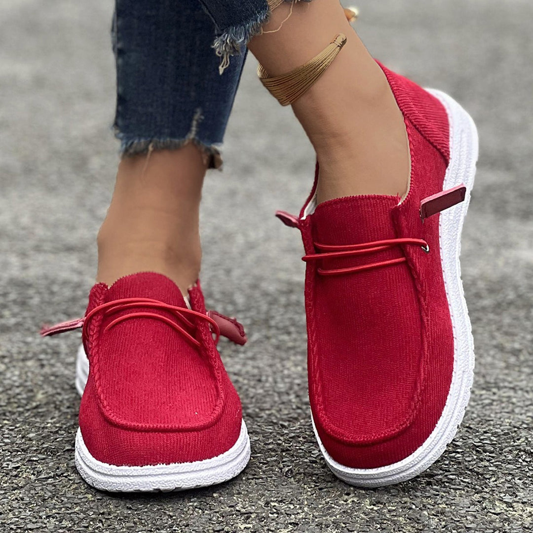 Damen lässige Slip-On Schuhe mit elastischem Komfort Drune