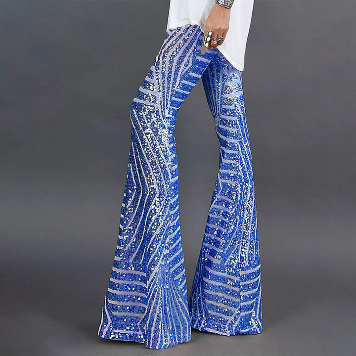Drune | Glitzer Schlagpaillettenhose