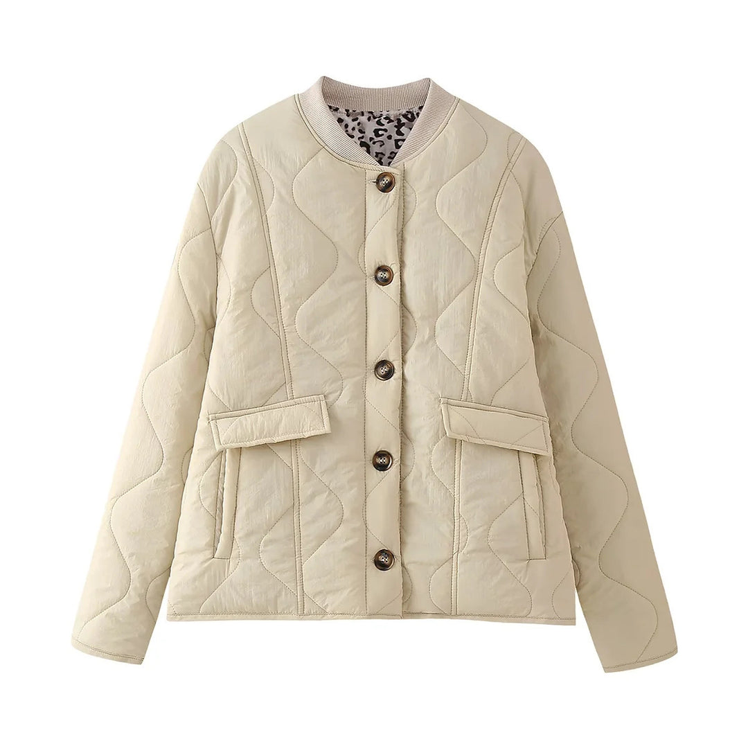 Damen gesteppte Übergangsjacke mit eleganten Taschen Drune