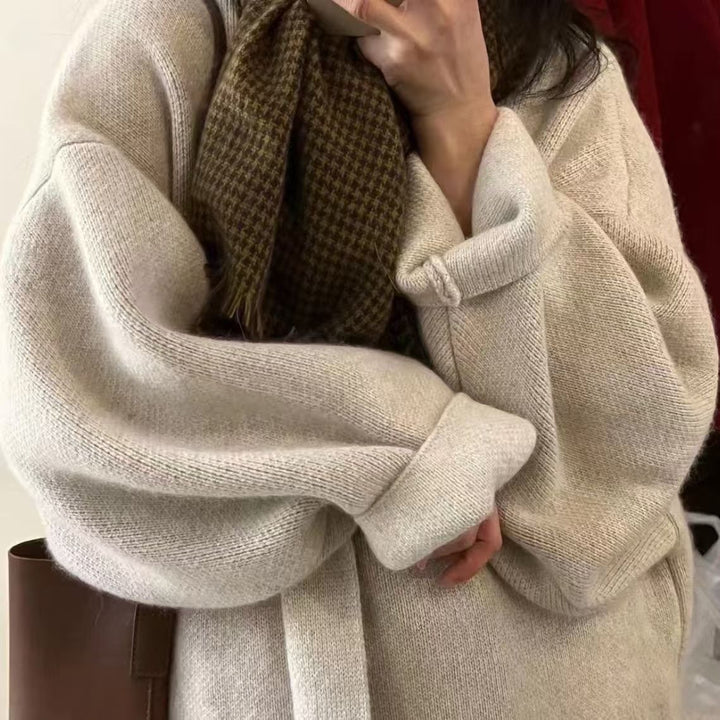Damen Elegante und warme Oversized-Strickjacke Drune