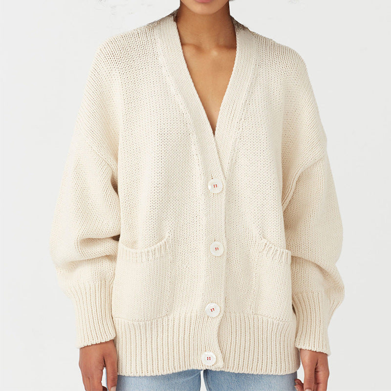 Damen Grobstrickcardigan Drune