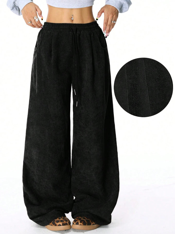 Damen Weite Komforthose aus weichem Cord Drune