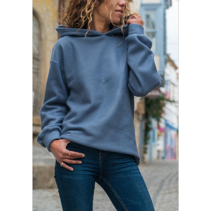 Damen Oversized Kapuzenpullover aus weichem Fleece Drune