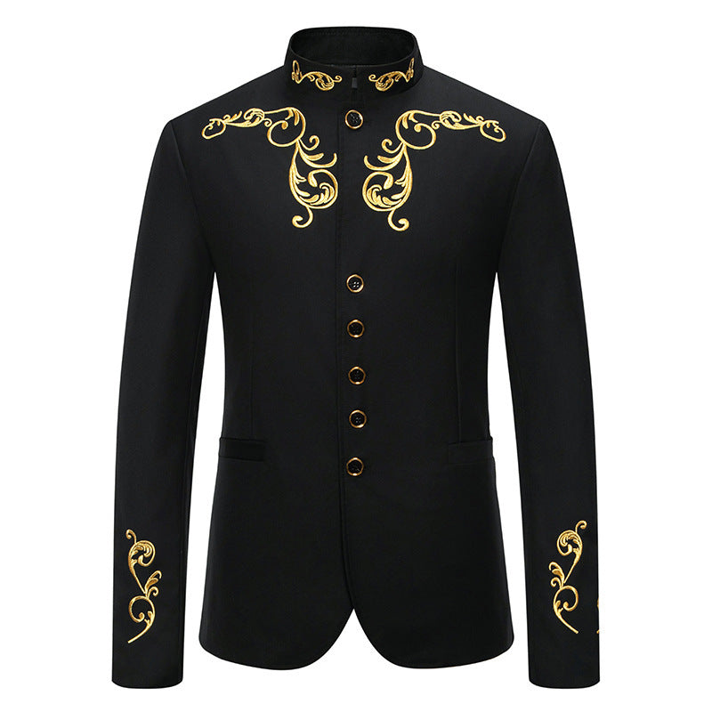 Herren modischer Blazer mit hochwertiger Stickerei Drune