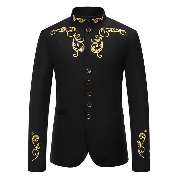 Herren modischer Blazer mit hochwertiger Stickerei Drune