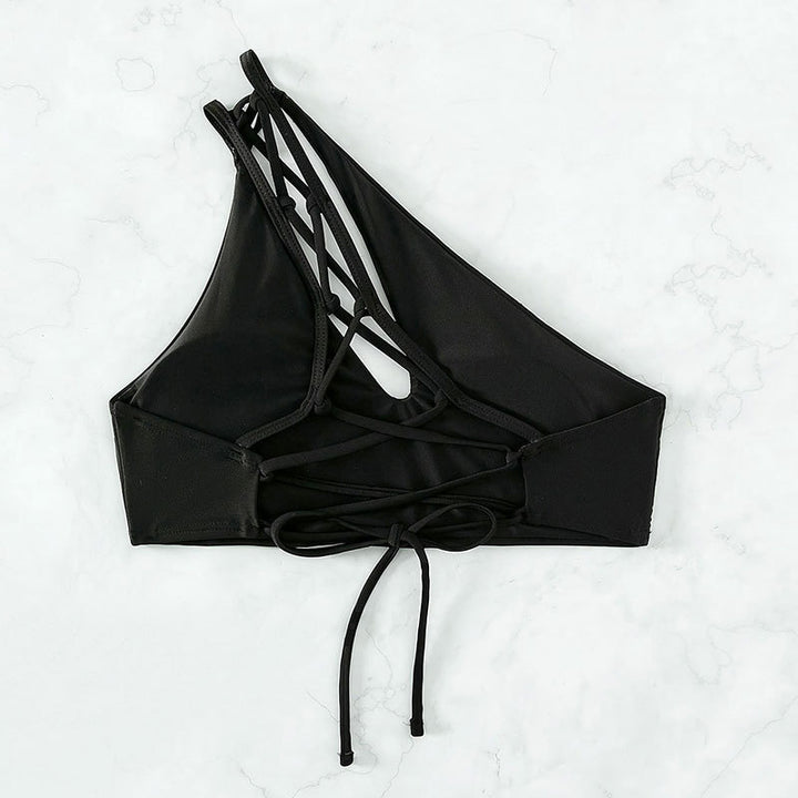 Damen Einseitiger Bikini-Top mit kreativem Schnitt Drune