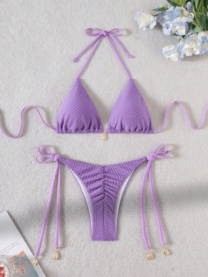 Damen Bikini mit strukturierter Oberfläche Drune
