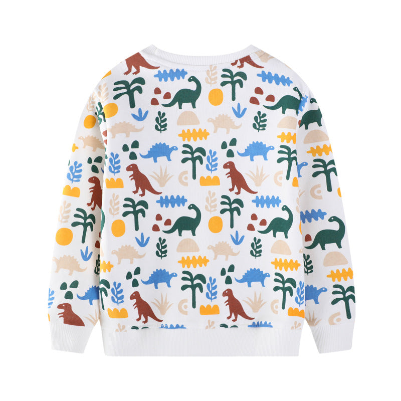 Jungen Sweatshirt mit lebhaftem Dinosaurier-Muster Drune