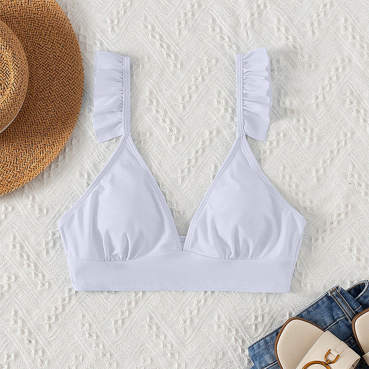 Damen Triangel-Bikinioberteil mit Rüschendetails Drune