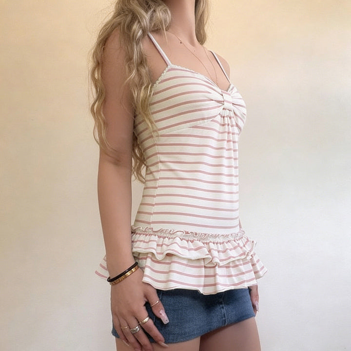 Damen Bikini-Oberteil mit Rüschensaum und raffiniertem Design Drune