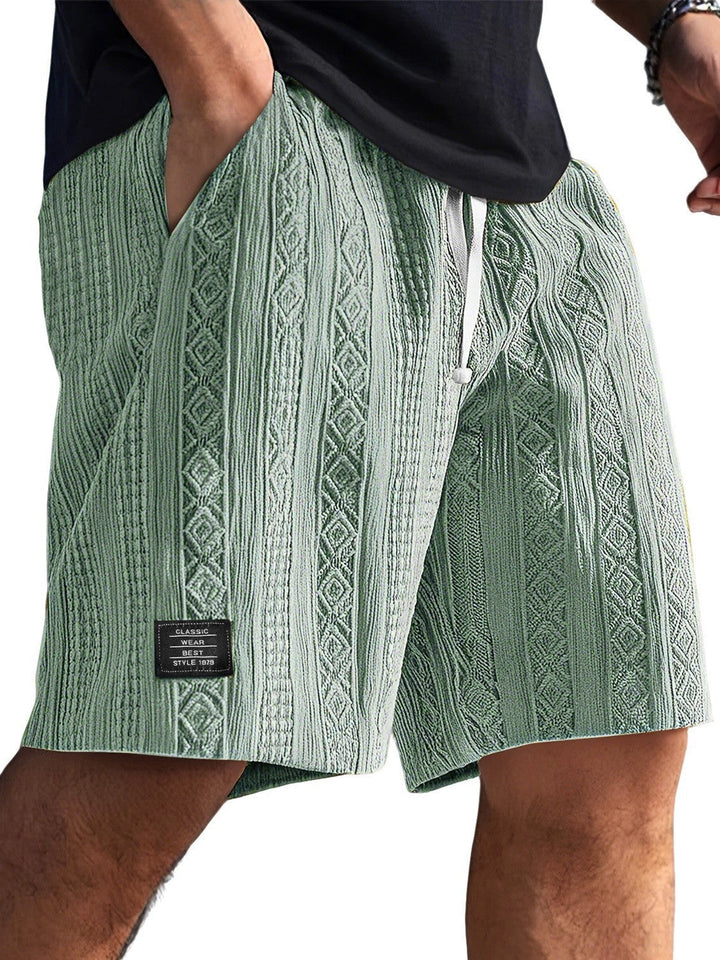 Herren Stilvolle Freizeithosen im lässigen Strickdesign Drune