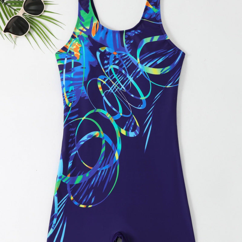 Damen Sportlicher Badeanzug mit trendigem Grafikdesign Drune