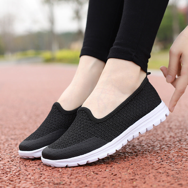 Damen nan ergonomisch geformte Komfort-Slipper mit atmungsaktivem Netzgewebe-Obermaterial und gedämpfter Laufsohle Drune