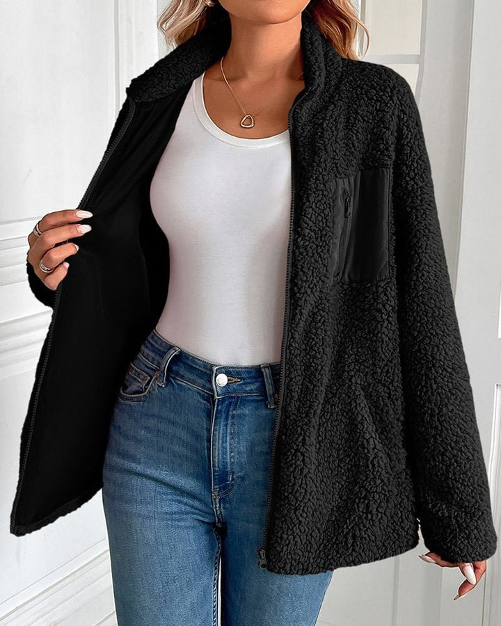 Drune | Up Sherpa-Fleece-Jacke - Ultra-weiche Wärme - Mischung - Gemütliche lässige Schicht