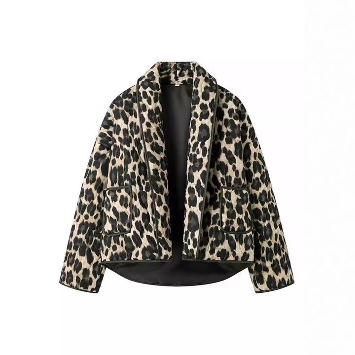 Damen Steppjacke im eleganten Leopardenmuster Drune