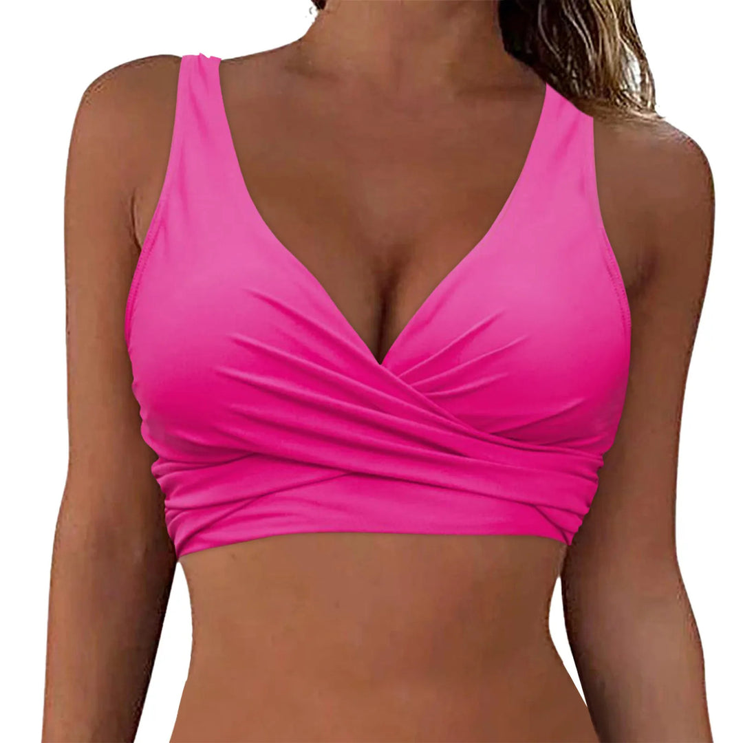 Damen komfortables Wickel-Bikinioberteil Drune