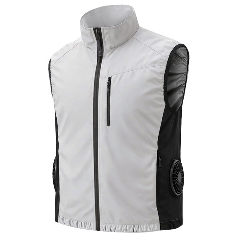 Unisex nan ergonomische Kühlweste mit integrierten Ventilatoren und Akkuanschluss Drune