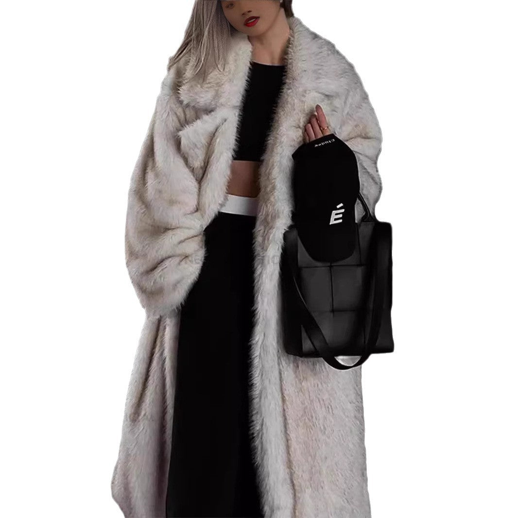 Damen Übergroßer Faux-Fur Mantel Drune