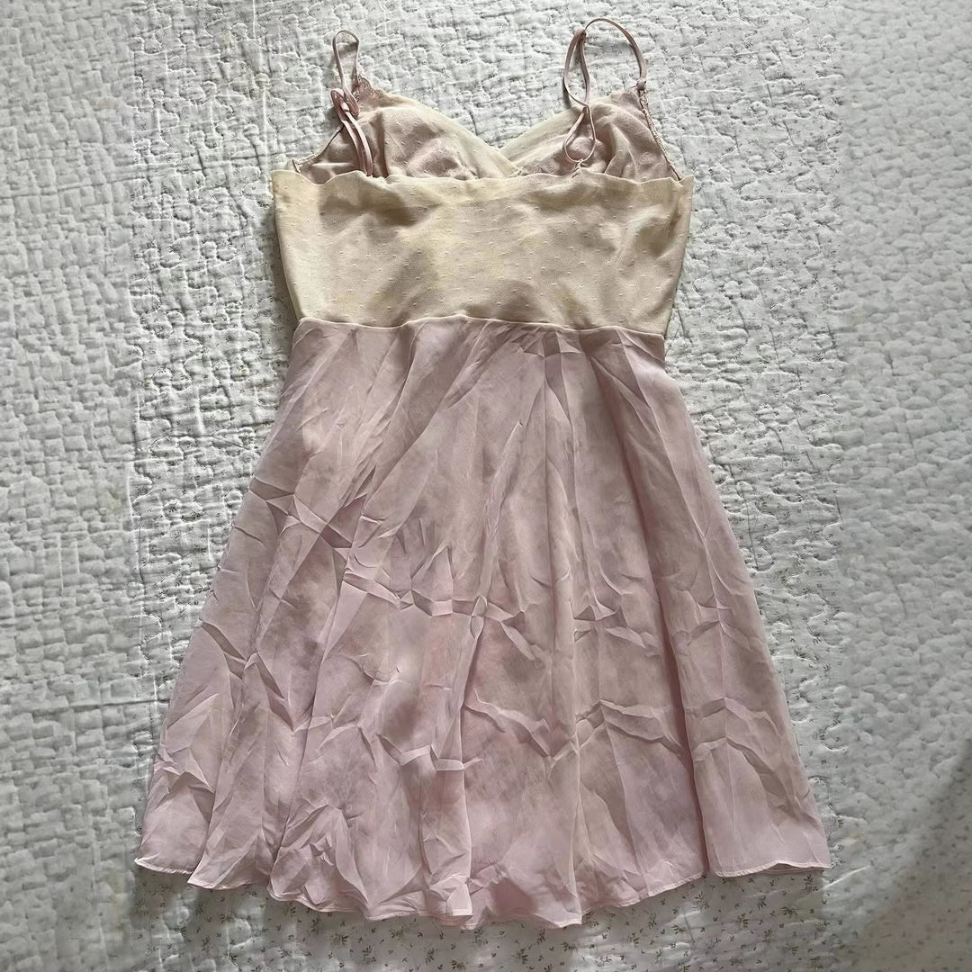 Damen Elegantes Nachthemd mit Spitzenverzierungen Drune