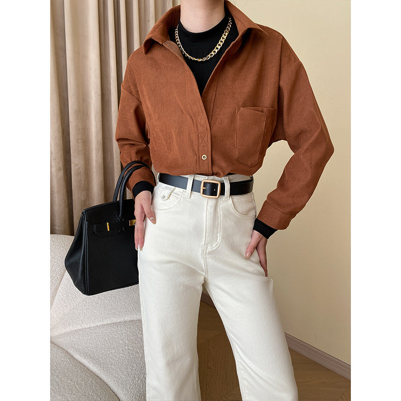 Damen Elegante Karo-Bluse mit klassischem Schnitt Drune