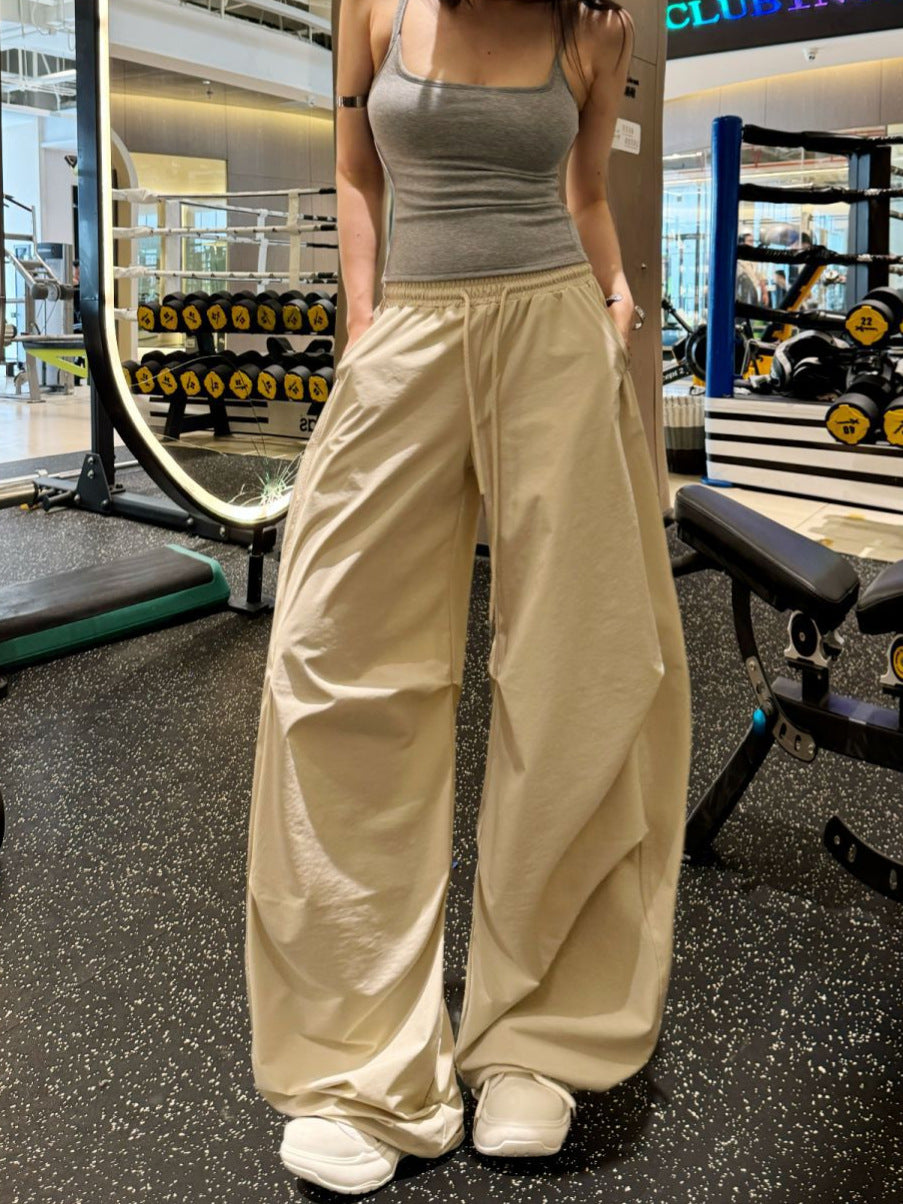 Damen weite Freizeithose mit elastischem Bund und praktischen Seitentaschen Drune