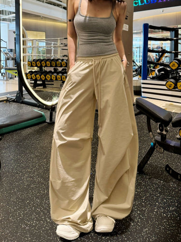 Damen weite Freizeithose mit elastischem Bund und praktischen Seitentaschen Drune