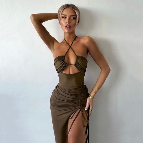 Damen Maxikleid mit raffinierten Cut-Outs und asymmetrischem Saum Drune
