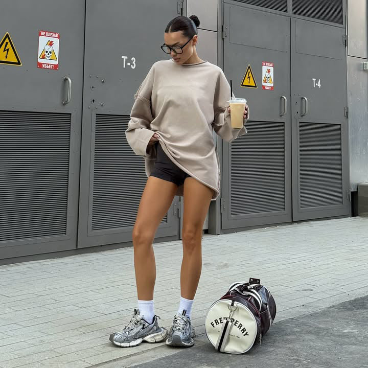 Damen Oversized Sweater mit lässigem Schnitt Drune