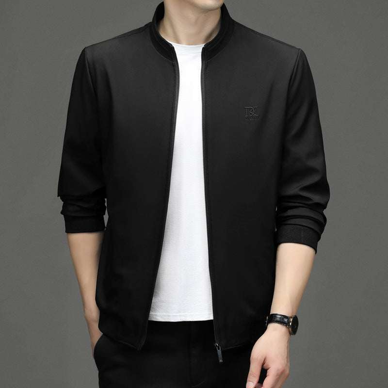 Herren leichte Sportjacke mit elastischem Kragen und seitlichen Taschen Drune