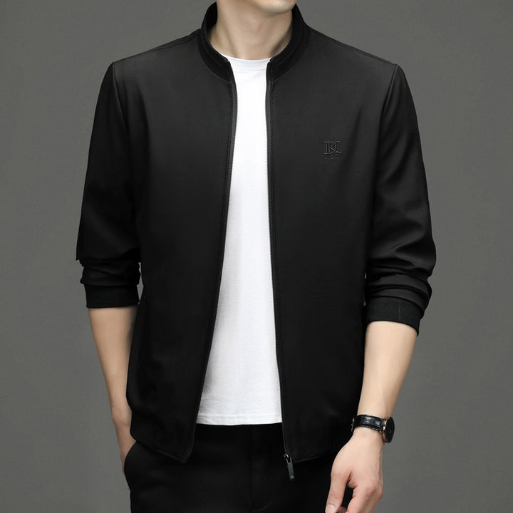 Herren leichte Sportjacke mit elastischem Kragen und seitlichen Taschen Drune