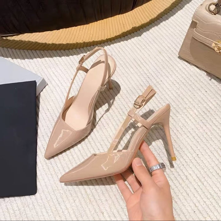 Damen Elegante Slingback Pumps mit spitzem Zehenbereich Drune