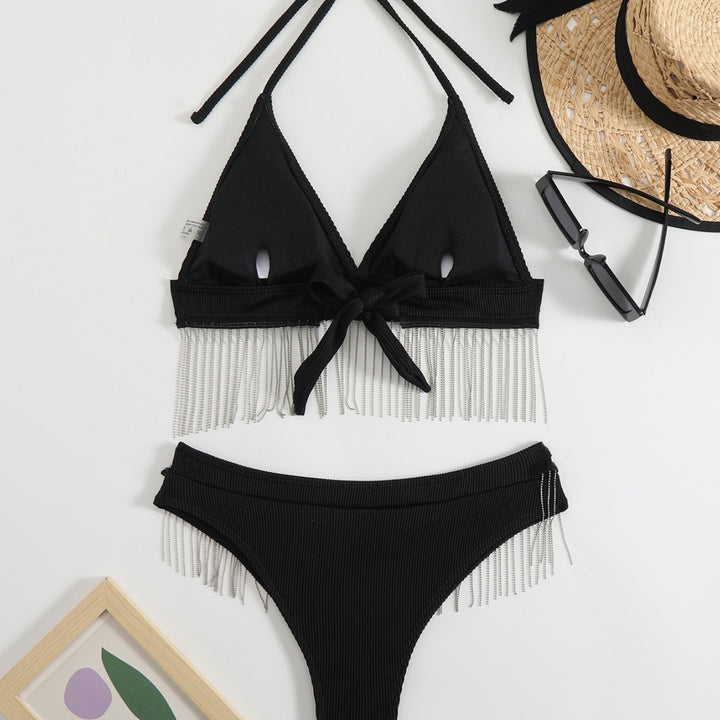 Damen Triangel-Bikini mit festlichem Fransen-Design Drune