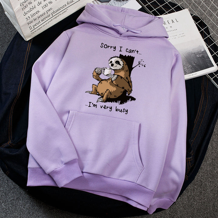 Damen Kapuzensweater mit niedlichem Tiermotiv und verspieltem Spruch Drune