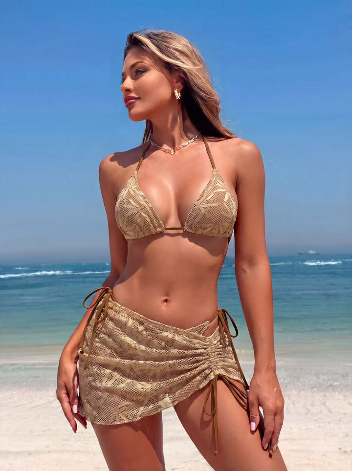 Damen Triangel-Bikini mit seitlichem Raff desig Drune