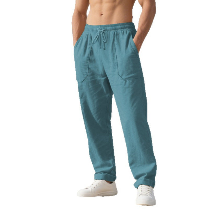 Herren lässige Cargo-Hose mit seitlichen Taschen und verstellbarem Bund Drune