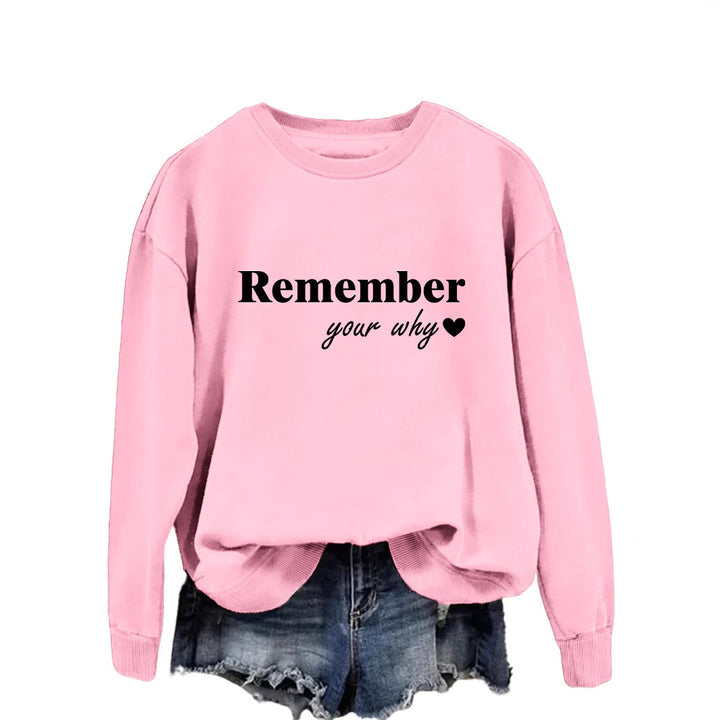 Damen Sweatshirt mit motivierendem Aufdruck und lässigem Schnitt Drune