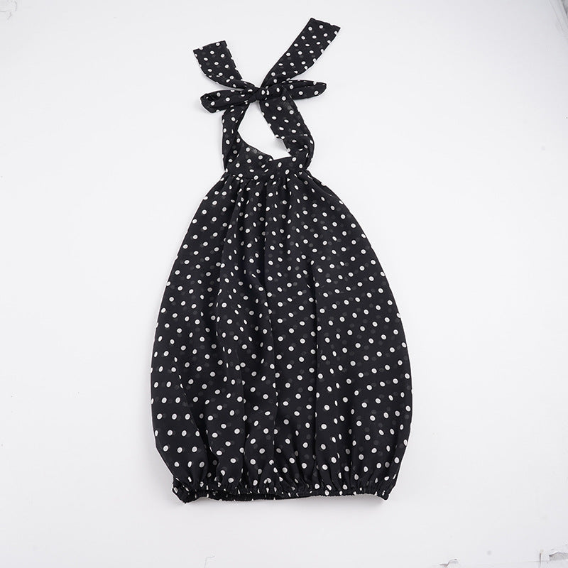 Damen Haltertop mit Polka-Dots und Schleifenakzent Drune
