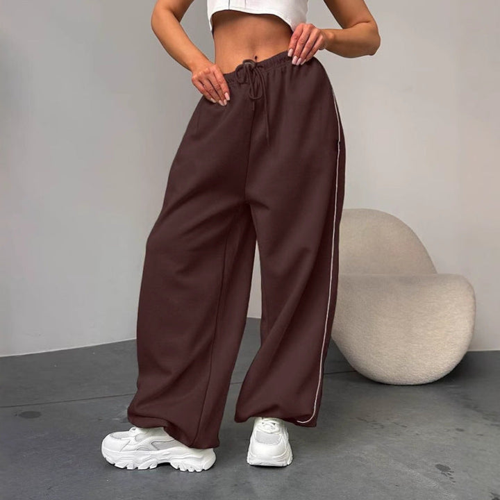 Damen Weite Sporthose mit elastischem Bund Drune