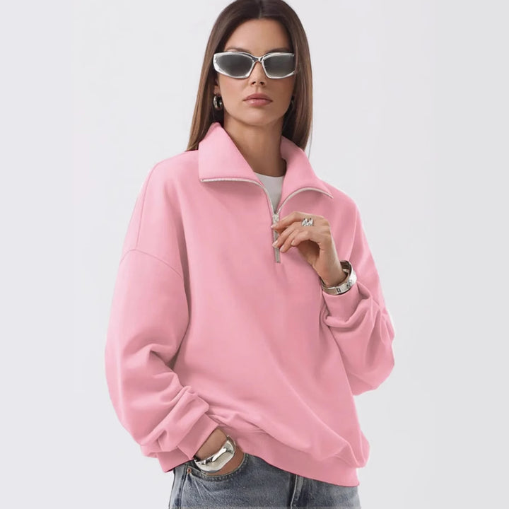 Damen gemütlicher Stehkragenpullover Drune