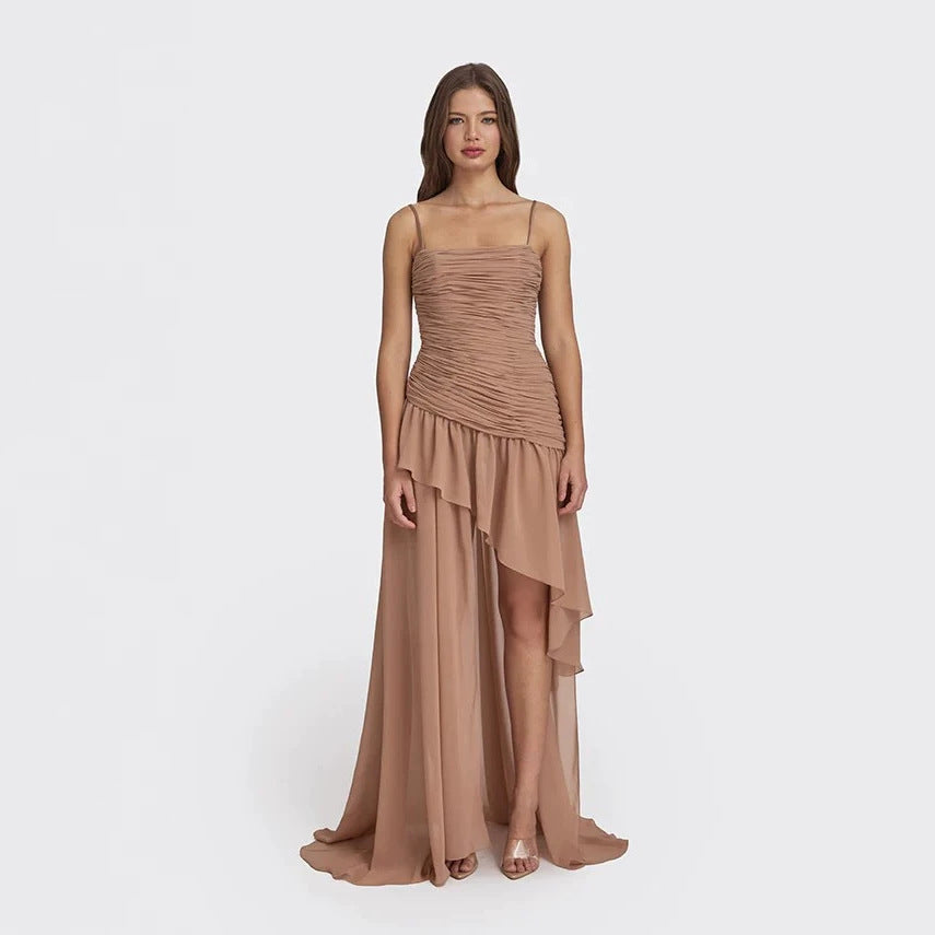 Damen Elegantes Kleid mit raffiniertem Rüschendesign Drune