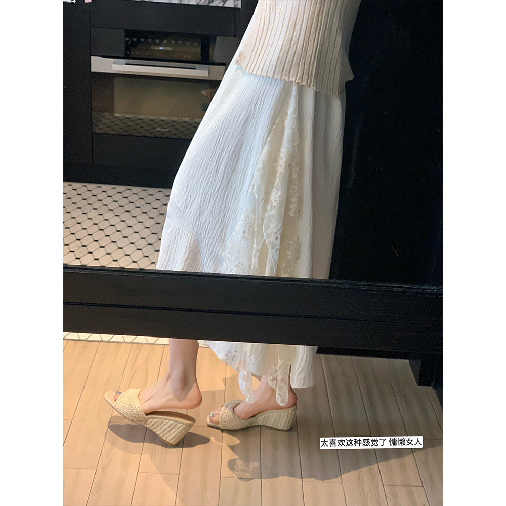 Damen Keil-Sandalen mit geflochtener Vorderpartie Drune