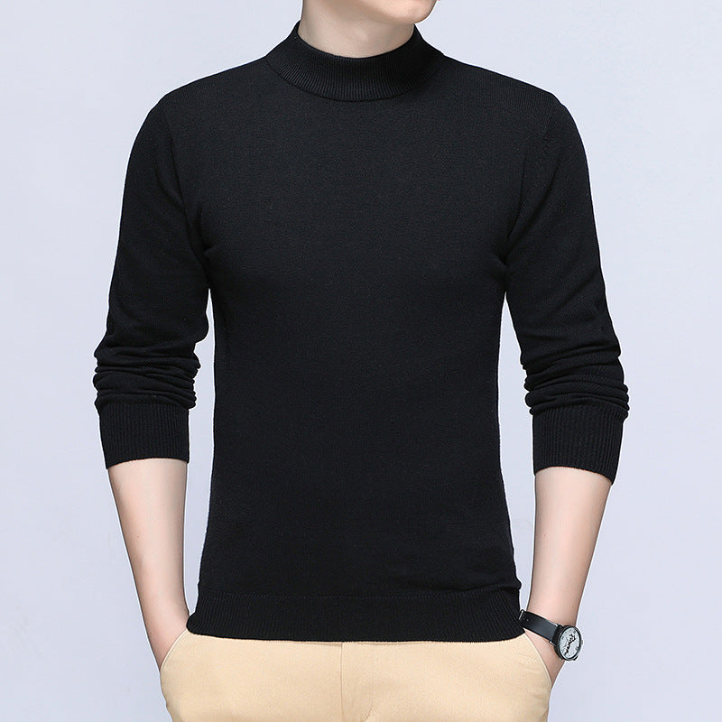 Herren stilvoller Rollkragenpullover aus weichem Baumwollmix Drune