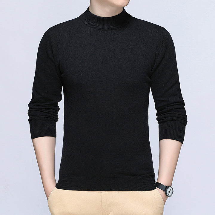 Herren stilvoller Rollkragenpullover aus weichem Baumwollmix Drune
